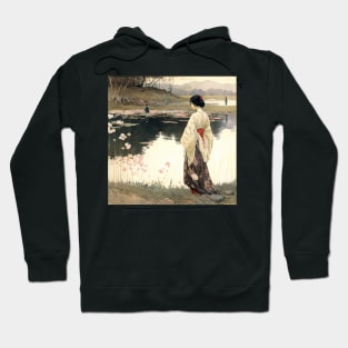 Ukiyo-e Japanese Art - Woman Standing by the Shore Hoodie